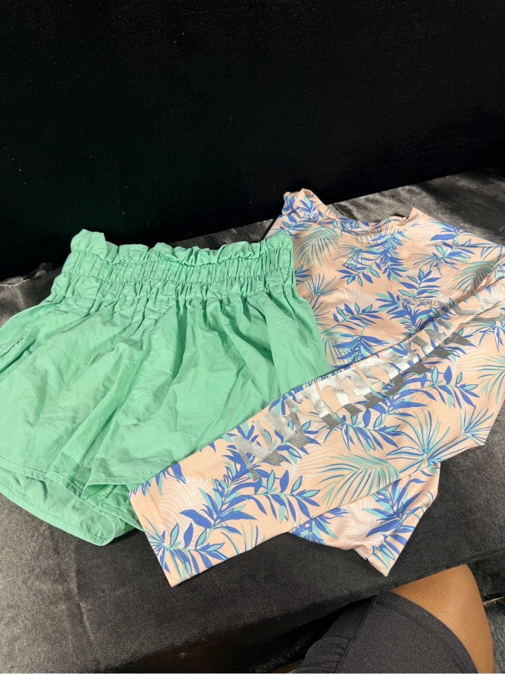 Magellan Outdoors Mint Green Elastic-Waist Kids Shorts